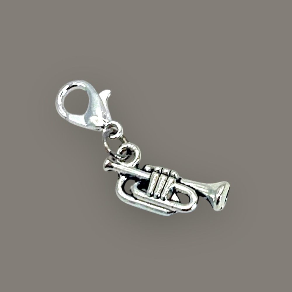 Silver Trumpet Charm